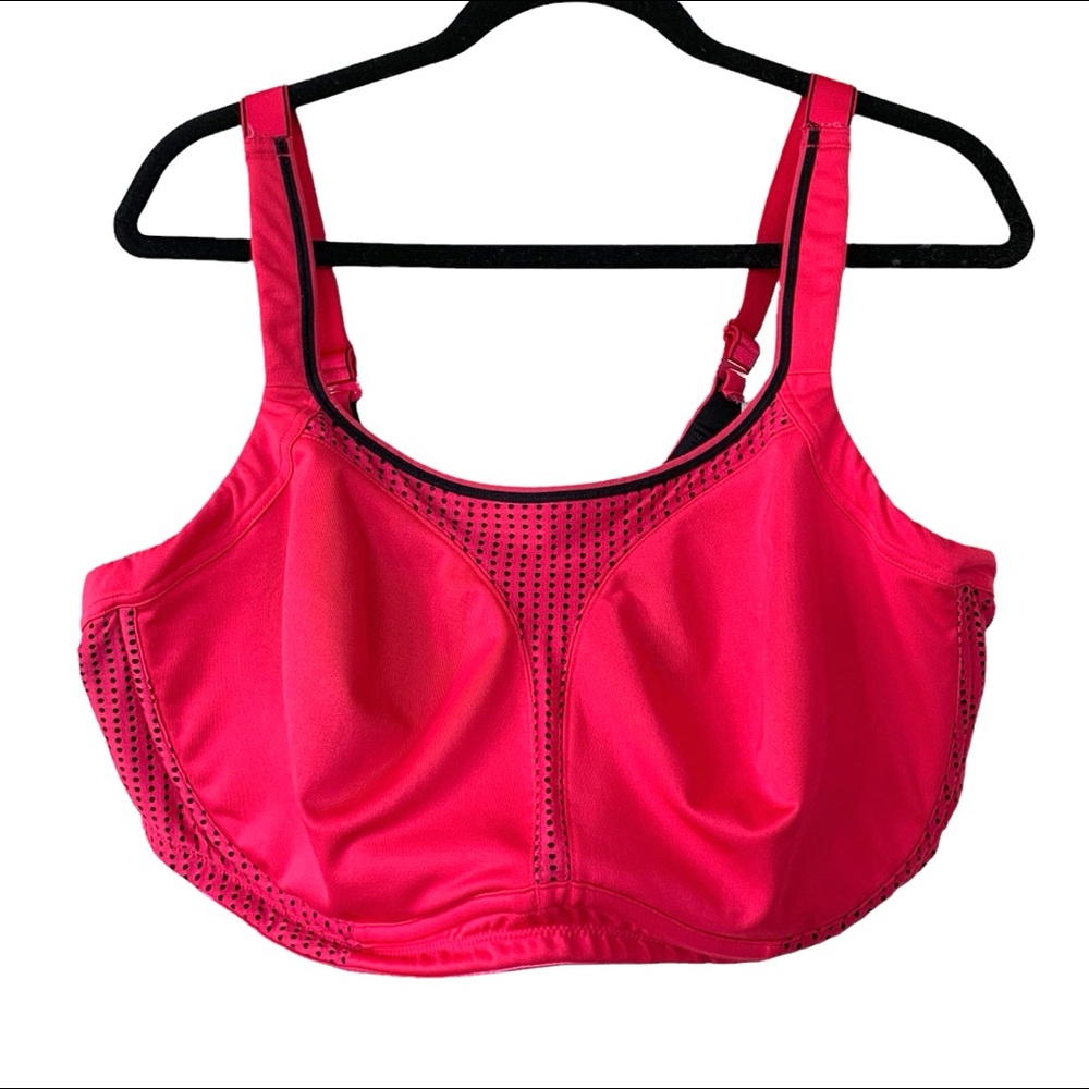 Soma Max Support Underwire Sports Bra Women’s 44DD Pink Black Plus Size